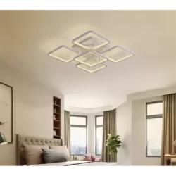 Żyrandol LED Kwadrat Plafon Lampa Sufitowa Biała - 5905965398429