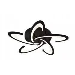 Nowoczesny Plafon LED Sufitowy do Sypialni Salonu Pokoju Czarny z Pilotem - 5905965398320