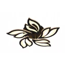 Nowoczesny Plafon LED Sufitowy do Sypialni Salonu Czarny z Pilotem - 5905965398252