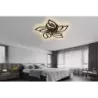 Nowoczesny Plafon LED Sufitowy do Sypialni Salonu Czarny z Pilotem - 5905965398252
