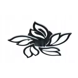 Nowoczesny Plafon LED Sufitowy do Sypialni Salonu Czarny z Pilotem - 5905965398252