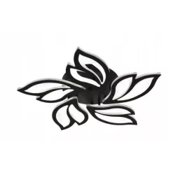 Nowoczesny Plafon LED Sufitowy do Sypialni Salonu Czarny z Pilotem - 5905965398252