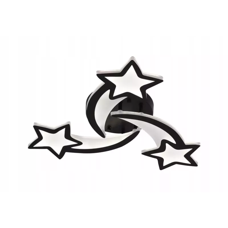 Nowoczesny Plafon Gwiazdy LED Dziecięcy Okrągły z Pilotem - 5905965398061