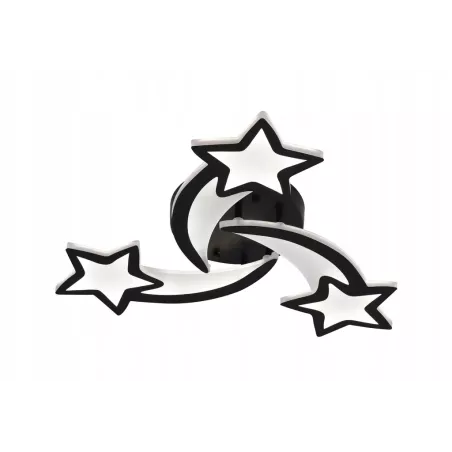 Nowoczesny Plafon Gwiazdy LED Dziecięcy Okrągły z Pilotem - 5905965398061