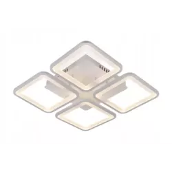 Lampa Sufitowa Plafon LED z Pilotem Biały Kwadratowy Kwadrat - 5905965398092
