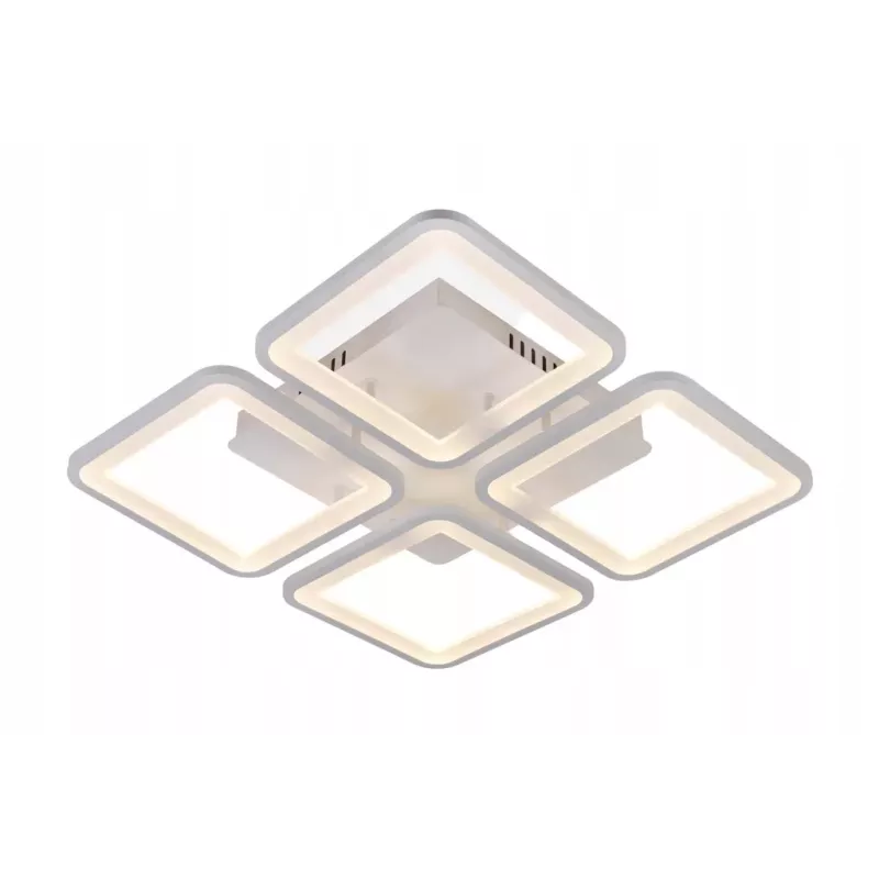 Lampa Sufitowa Plafon LED z Pilotem Biały Kwadratowy Kwadrat - 5905965398092