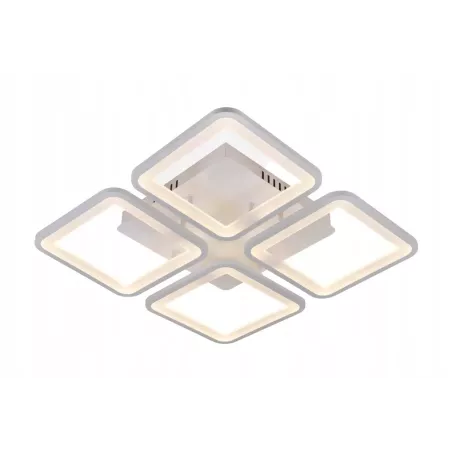 Lampa Sufitowa Plafon LED z Pilotem Biały Kwadratowy Kwadrat - 5905965398092