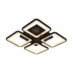 Lampa Sufitowa Plafon LED z Pilotem Czarny Kwadratowy Kwadrat - 5905965398085