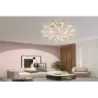 Duża Lampa Sufitowa Kwiat Lotosu Biała do Sypialni Żyrandol LED z Pilotem - 5905965398399