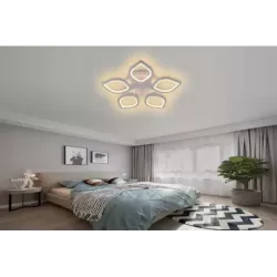 Nowoczesna Lampa Sufitowa Flower LED Plafon z Pilotem BT - 5905965398177