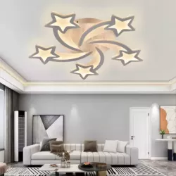 Nowoczesna Lampa Sufitowa Żyrandol LED Plafon Dziecięcy Gwiazdy do Pokoju - 5905965398047