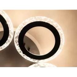 Żyrandol Kryształowy RGB Lampa Sufitowa Kryształowa Plafon Glamour - 5906892269011