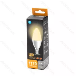 Żarówka LED 12W/230V 3000K 1170lm świecowa C37 E27 barwa biała ciepła - 8433325387440