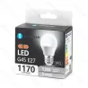 Żarówka LED 12W 6500K 1170lm biała zimna kulka G45 E27 opak. 2szt - 8433325388140