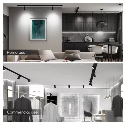 LED Trójprzewodowe światło szynowe czarne 10W - 8433325198718