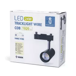 LED Trójprzewodowe światło szynowe białe 24W - 8433325198749