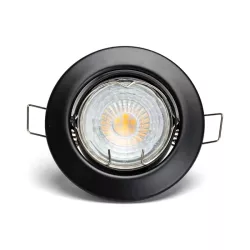 3x Czarny reflektor LED o regulowanym kącie 4.5 W biały ciepły 3000K - 8433325329686