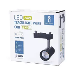 LED Trójprzewodowe światło szynowe białe 24W - 8433325198756