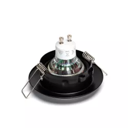 3x Czarny reflektor LED o regulowanym kącie 4.5 W biały ciepły 3000K - 8433325329686