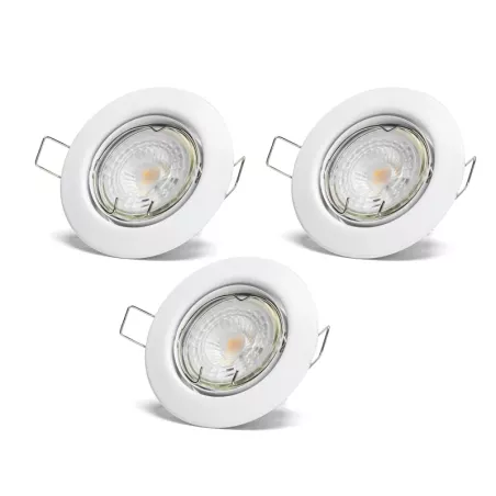 3x Biały reflektor LED o regulowanym kącie 4.5 W biały ciepły 3000K - 8433325329716