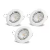3x Biały reflektor LED o regulowanym kącie 4.5 W biały ciepły 3000K - 8433325329716