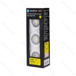 3x Biały reflektor LED o regulowanym kącie 4.5 W biały ciepły 3000K - 8433325329716