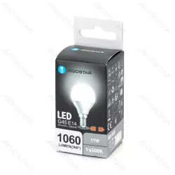 Żarówka LED 11W/230V 6500K 1060lm mała biała zimna kulka C37 gwint E14 - 8433325387723