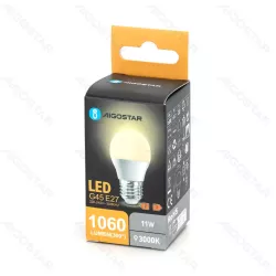 Żarówka LED 11W/230V 3000K 1060lm mała ciepła kulka G45 gwint E27 - 8433325387747