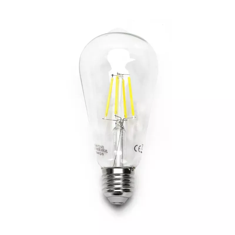 Żarówka LED Filament ST64 retro E27 4W/230V przezroczysta zimna 500lm - 8433325198916