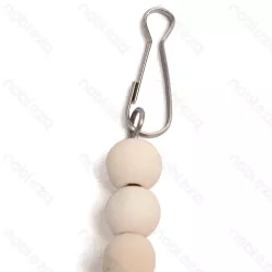 Gryzak dla papug 15x2.5cm drewniana zabawka dla ptaków z dzwoneczkiem - 8719138224548