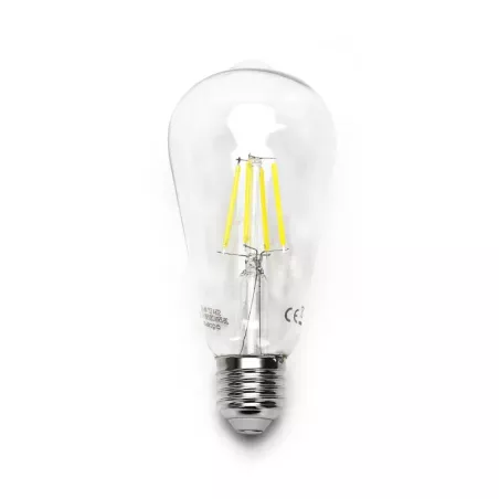 Żarówka LED Filament ST64 retro E27 6W/230V przezroczysta zimna 780lm - 8433325198930