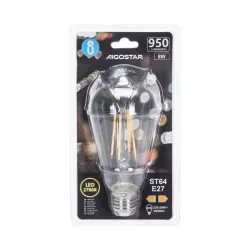 Żarówka LED Filament ST64 retro E27 8W/230V przezroczysta ciepła 950lm - 8433325198947