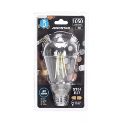 Żarówka LED Filament ST64 retro E27 8W/230V przezroczysta zimna 1050lm - 8433325198954