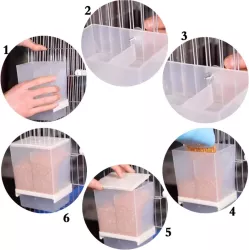 Karmnik dla ptaków automatyczny wiszący dozownik dwóch rodzajów karmy - 8719138224234