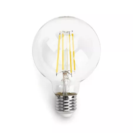 Żarówka LED 6W/230V Filament kula G80 E27 barwa biała ciepła 720lm - 8433325198985