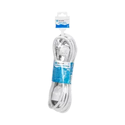 Przedłużacz sieciowy wtyk - gniazdo z uziemieniem 5 m biały 3G 1,5 mm2 - 8433325331436