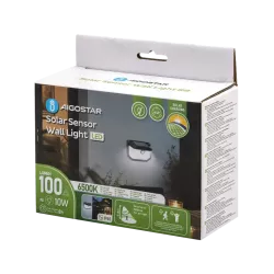Lampa ścienna solarna kinkiet led 350lm z czujnikiem ruchu i zmierzchu - 8433325329280
