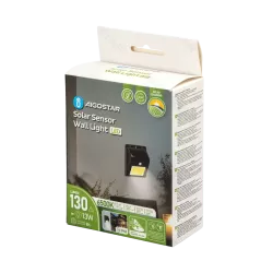 Lampa ścienna solarna COB 60 LED z czujnikiem ruchu i zmierzchu - 8433325329334