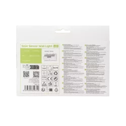 Solarna lampa 1,5 W 200lm 6500K ścienna COB LED z czujnikiem ruchu - 8433325329310