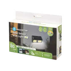 Solarna lampa 1,5 W 200lm 6500K ścienna COB LED z czujnikiem ruchu - 8433325329310