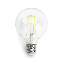 Żarówka LED 6W/230V Filament kula G80 E27 barwa biała zimna 750lm - 8433325198992