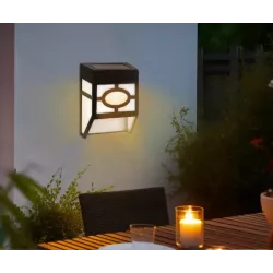 Lampka ozdobna ścienna solarna 1.2lm ciepła 2700K ogrodowa zewnętrzna - 8433325321833