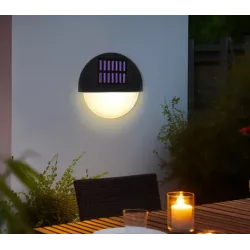 Lampka ozdobna ścienna solarna 6lm ciepła 2700K ogrodowa zewnętrzna - 8433325321819