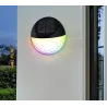 Lampa ścienna solarna 20 lm kinkiet z kloszem w groszki Kolorowa RGB - 8433325321802