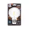 Żarówka LED 6W/230V Filament kula G80 E27 barwa biała zimna 750lm - 8433325198992