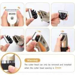 Elektryczna maszynka do strzyżenia zwierząt 4 nasadki grzebieniowe - 8719138229314