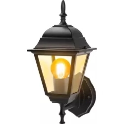 Lampa ścienna kinkiet w stylu vintage czarna bez źródła światła E27 - 8433325207540