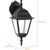 Lampa ścienna kinkiet w stylu vintage czarna bez źródła światła E27 - 8433325207557