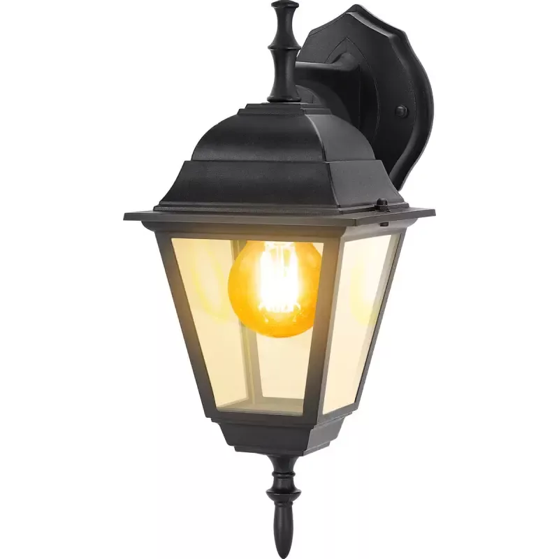 Lampa ścienna kinkiet w stylu vintage czarna bez źródła światła E27 - 8433325207557