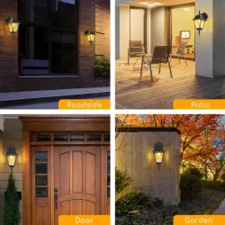 Lampa ścienna kinkiet w stylu vintage czarna bez źródła światła E27 - 8433325207557